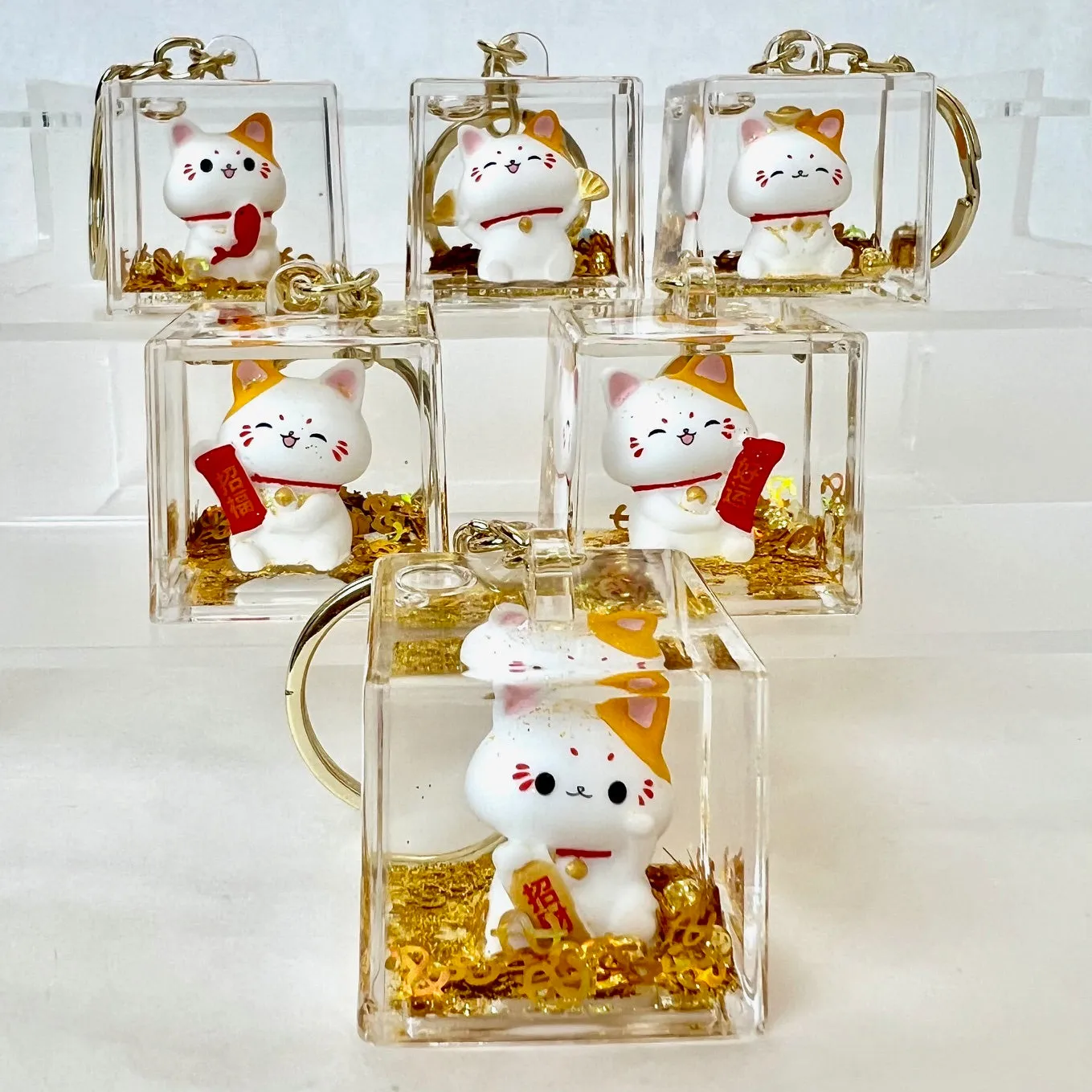 12167 LUCKY CAT FLOATY KEY CHARM-12