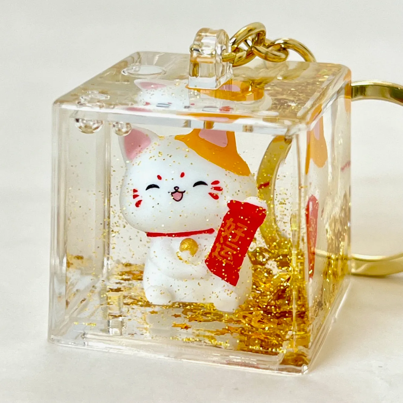 12167 LUCKY CAT FLOATY KEY CHARM-12