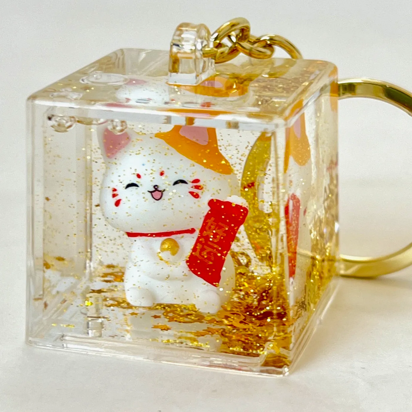 12167 LUCKY CAT FLOATY KEY CHARM-12