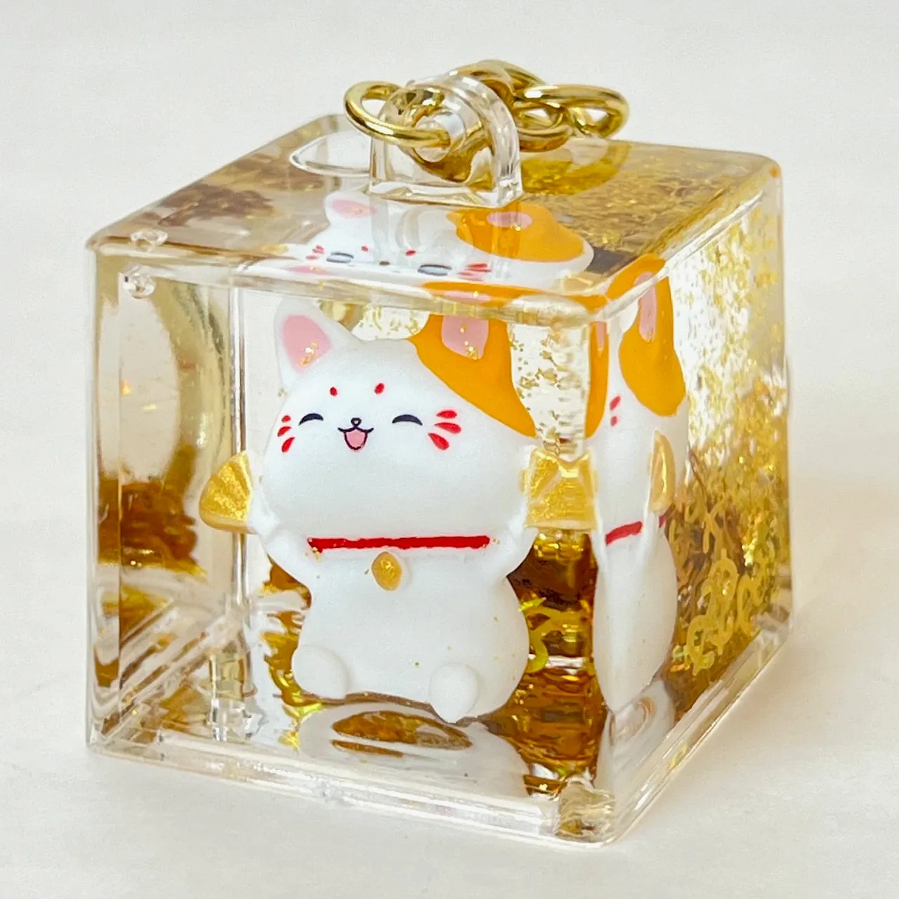 12167 LUCKY CAT FLOATY KEY CHARM-12