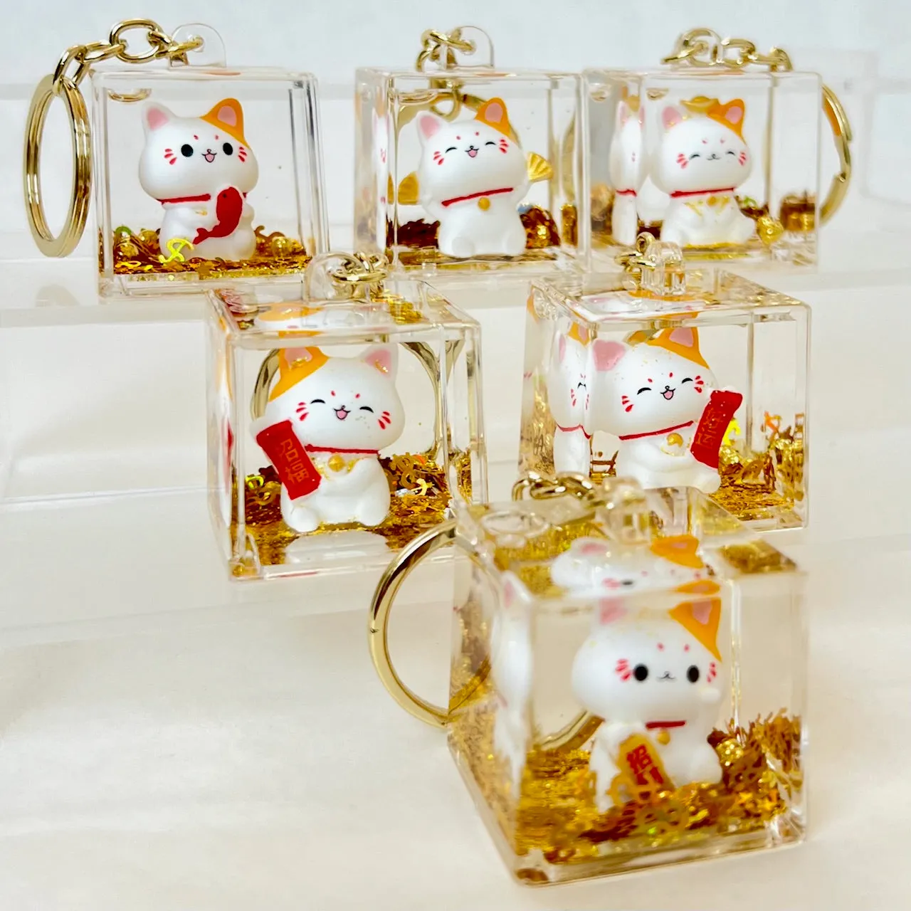 12167 LUCKY CAT FLOATY KEY CHARM-12