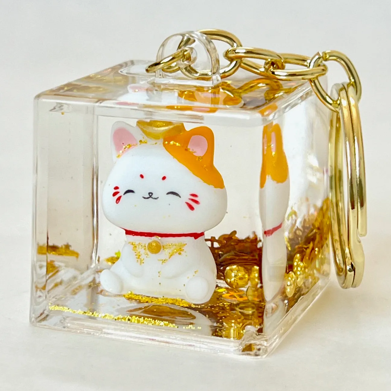 12167 LUCKY CAT FLOATY KEY CHARM-12