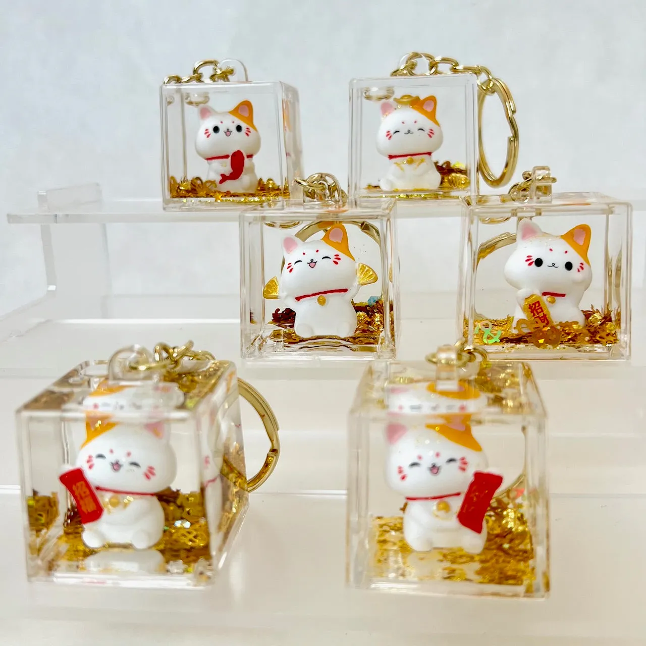 12167 LUCKY CAT FLOATY KEY CHARM-12