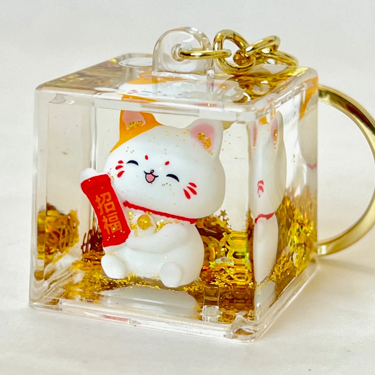 12167 LUCKY CAT FLOATY KEY CHARM-12