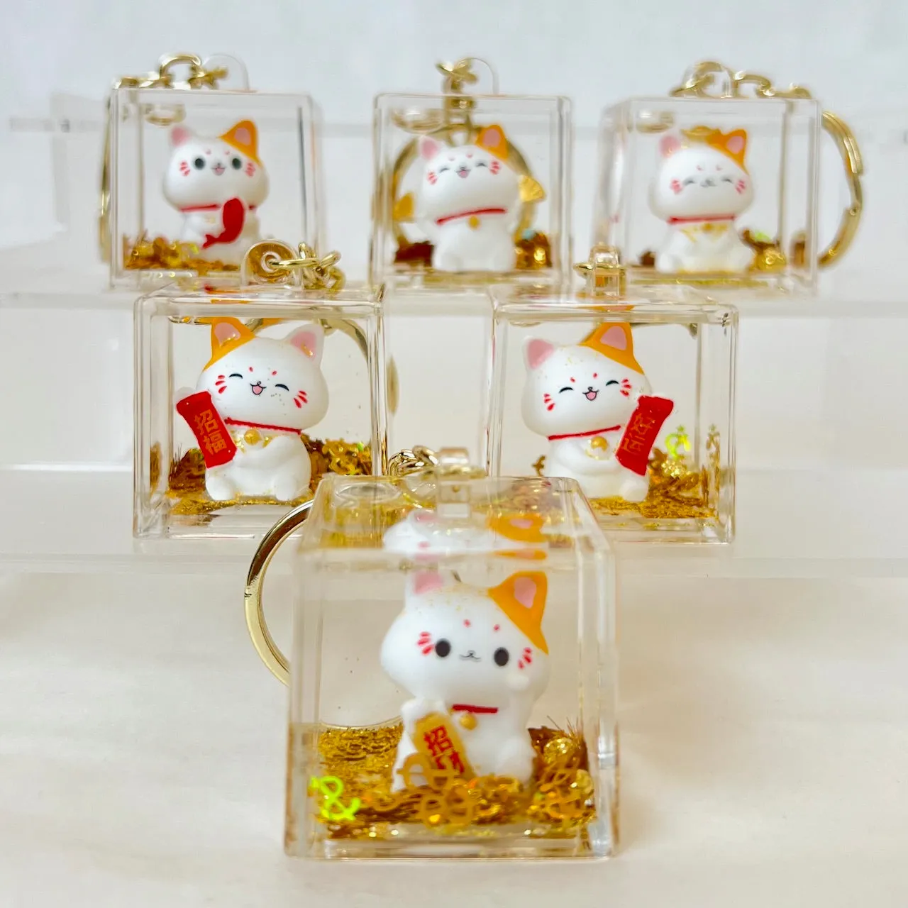 12167 LUCKY CAT FLOATY KEY CHARM-12