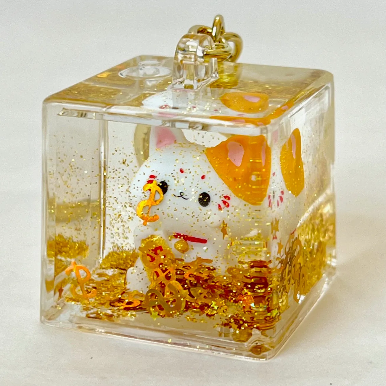 12167 LUCKY CAT FLOATY KEY CHARM-12