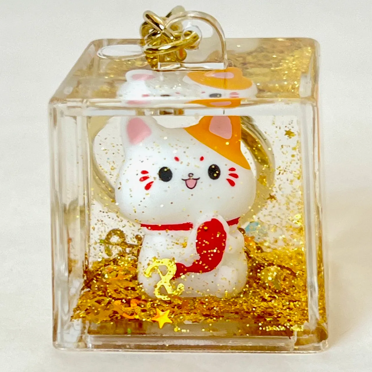 12167 LUCKY CAT FLOATY KEY CHARM-12