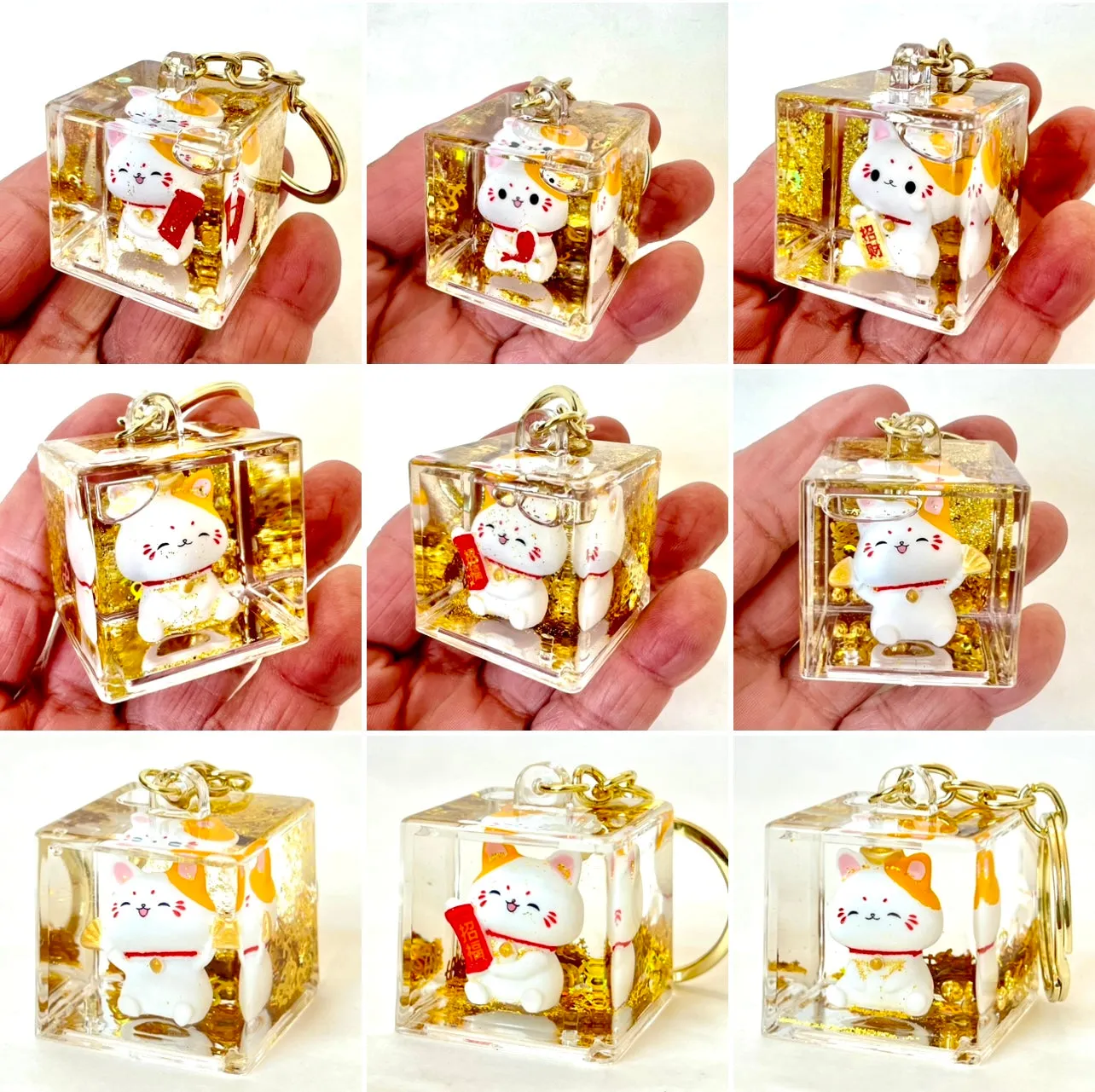 12167 LUCKY CAT FLOATY KEY CHARM-12