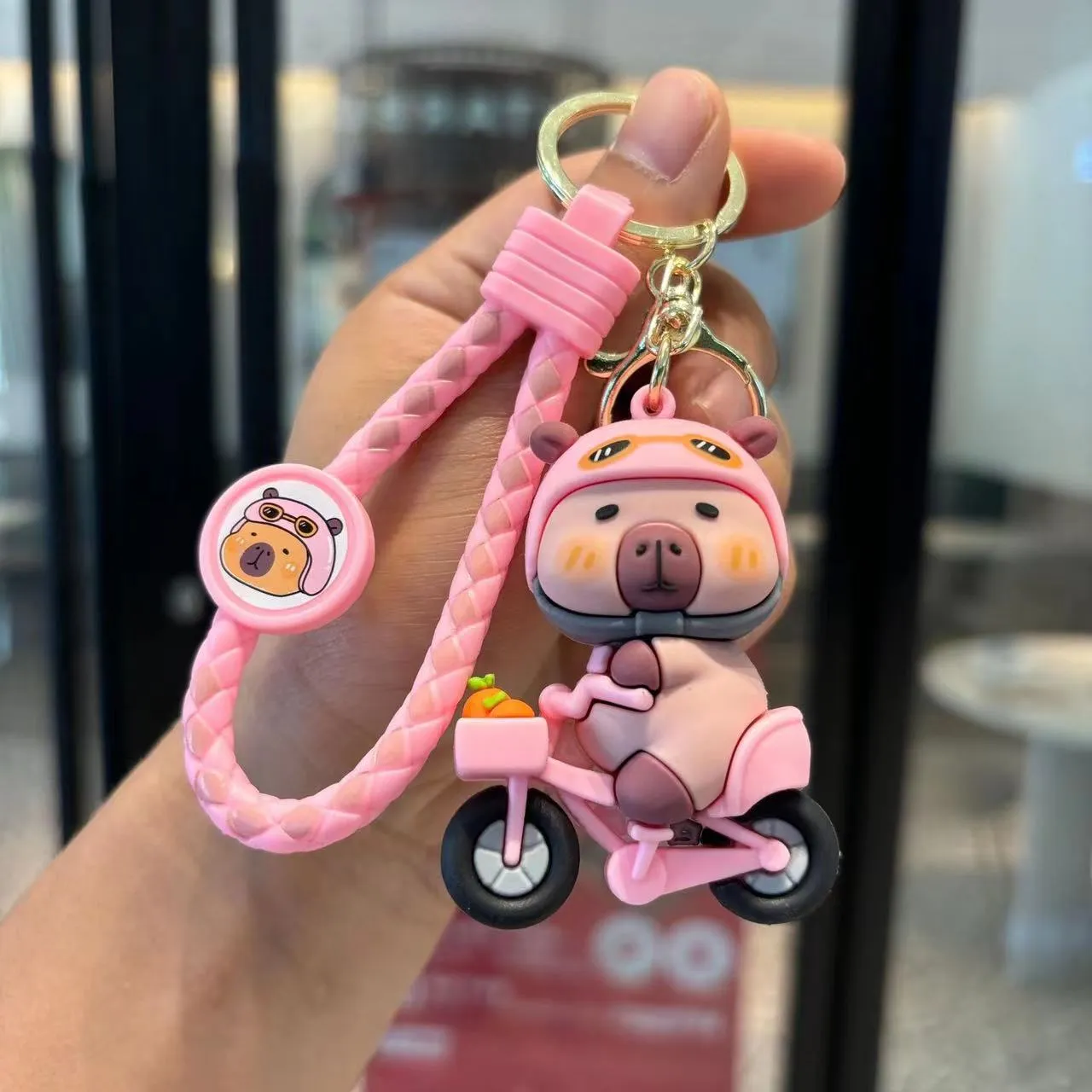 12183 CAPYBARA SCOOTER KEY CHARM-12