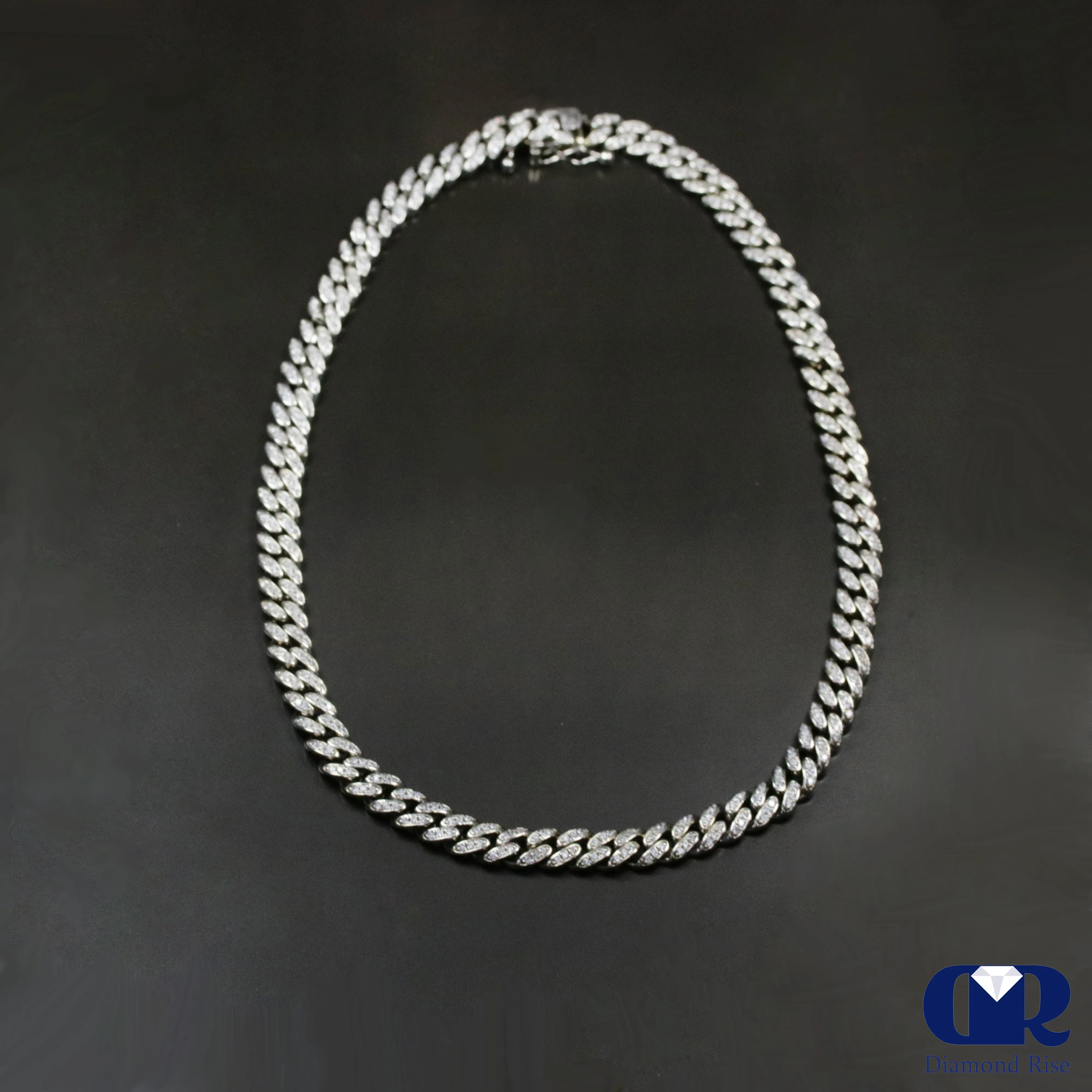 14K White Gold Diamond Miami Cuban Chain Necklace 22" 11 mm 17.65 Ct