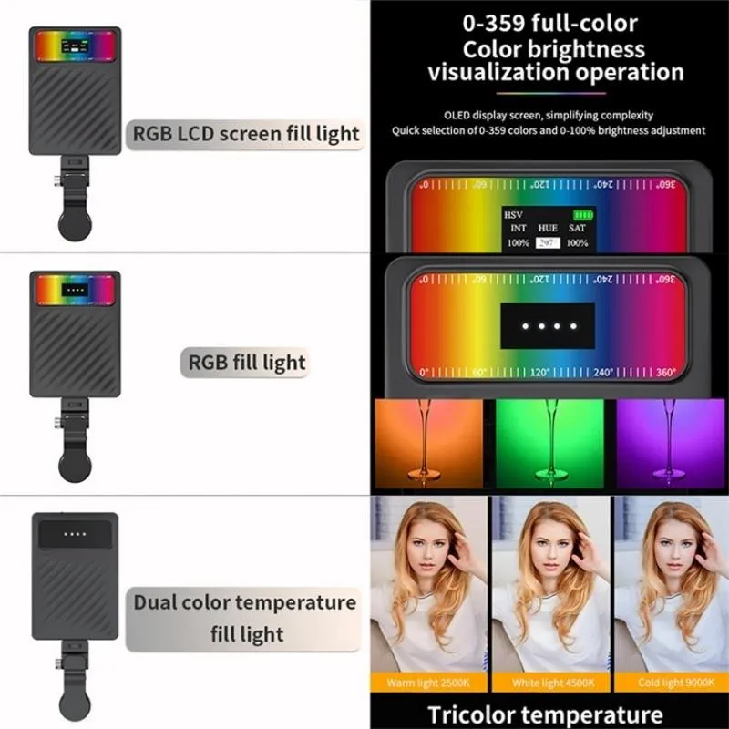 24 Effects RGB Pocket Fill Light for Mobile Devices