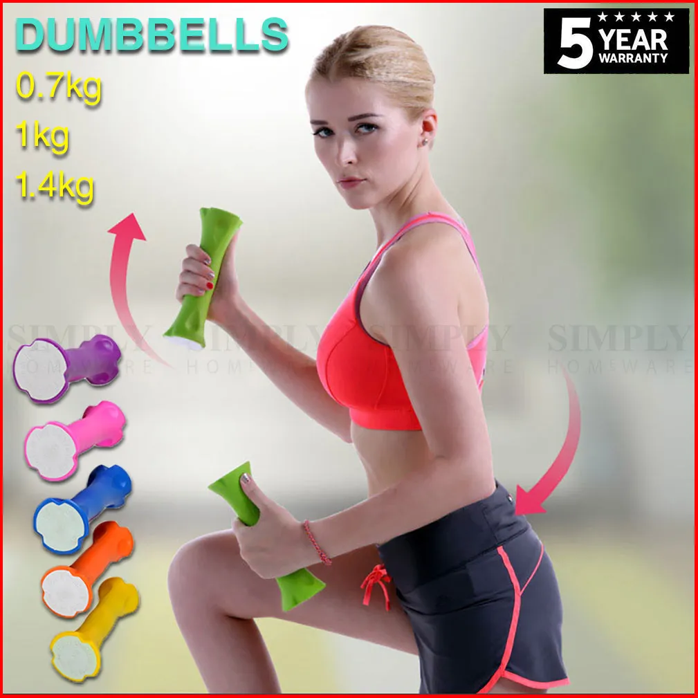 2x Dumbbell Weights Set Gym Exercise Fitness Workout Training Dumb Bell 1 1.4kg
