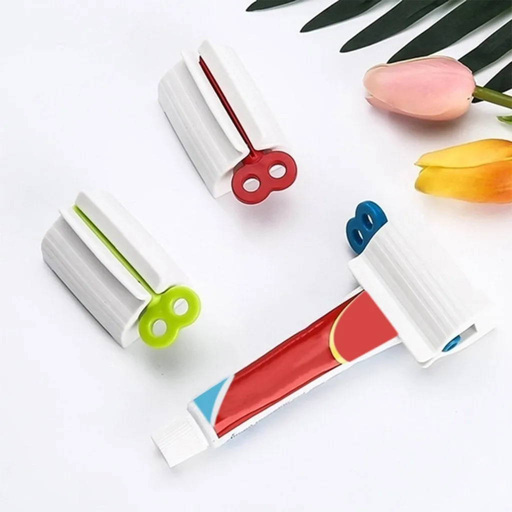 3 Pcs -  Rolling Tube Toothpaste Squeezer Toothpaste Seat Holder Stand - H02197