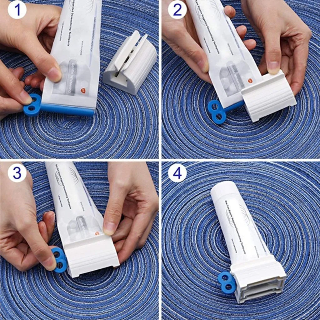 3 Pcs -  Rolling Tube Toothpaste Squeezer Toothpaste Seat Holder Stand - H02197