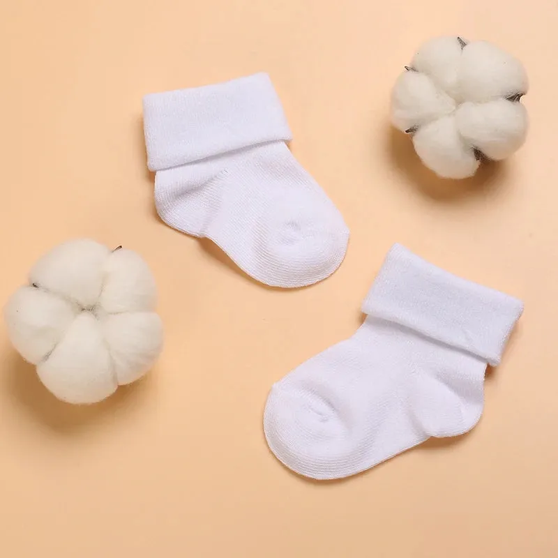 4 Pairs of Cute Lace Cotton Baby Socks 0-1 Years Old Boys and Girls