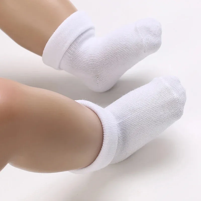 4 Pairs of Cute Lace Cotton Baby Socks 0-1 Years Old Boys and Girls