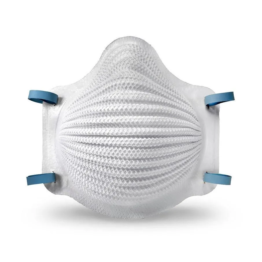 4200 Moldex Airwave Disposable Respirator, N95, M/L, Dual Non-Adjustable, Particulate, White, Latex