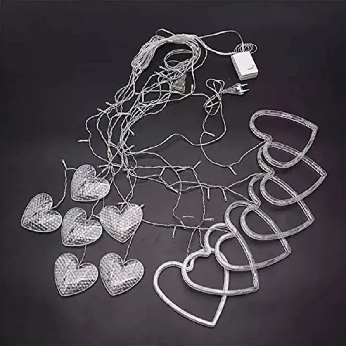 6 6 LED Love Heart String Lights (Warm White) - H02542