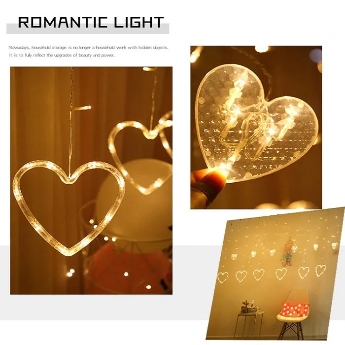 6 6 LED Love Heart String Lights (Warm White) - H02542