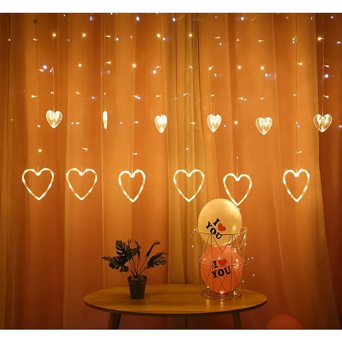 6 6 LED Love Heart String Lights (Warm White) - H02542