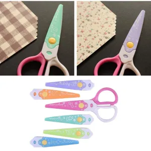 6 Pcs Colorful Zigzag Craft Plastic Scissors - H00137