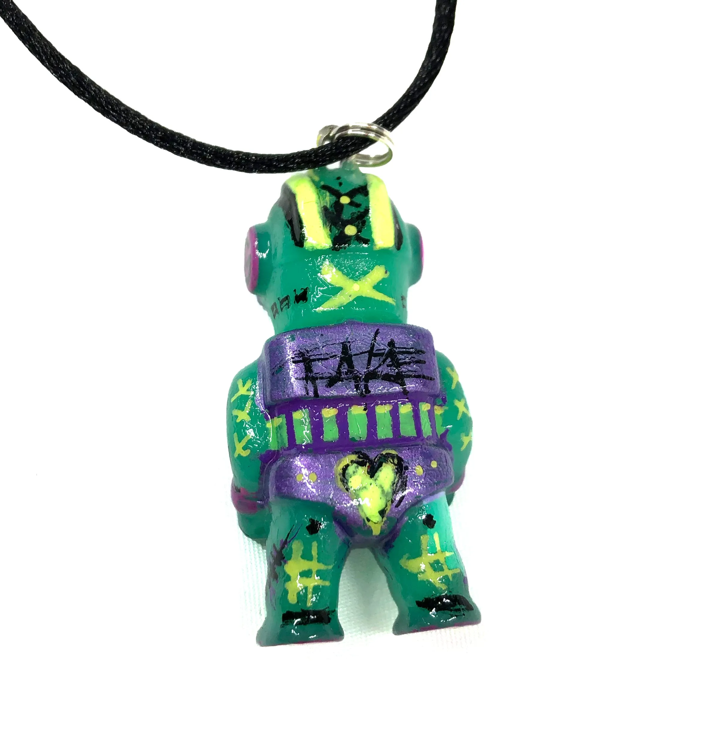 AEQEA Kaijuwelry XXXMAN Custom Gargamel Goggle Man Micro Figure Sofubi Pendant