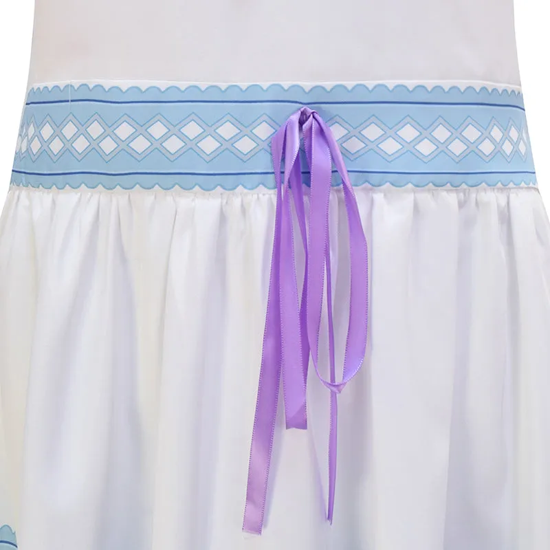 Aerith Gainsborough Blue Dress Crisis Core Final Fantasy VII Renuion Aerith Cosplay Costume