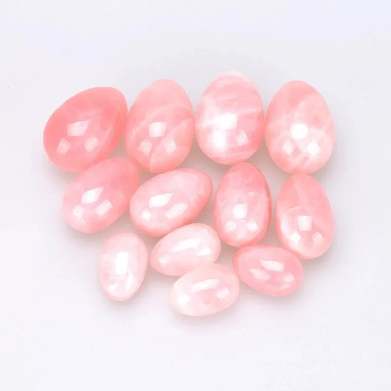 All Natural Rose Quartz, Jade and Onyx Kegel Exercise Yoni Eggs