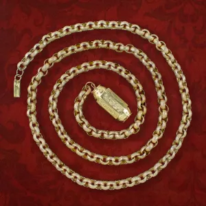 Antique Georgian Guard Chain Pinchbeck 18ct Gold