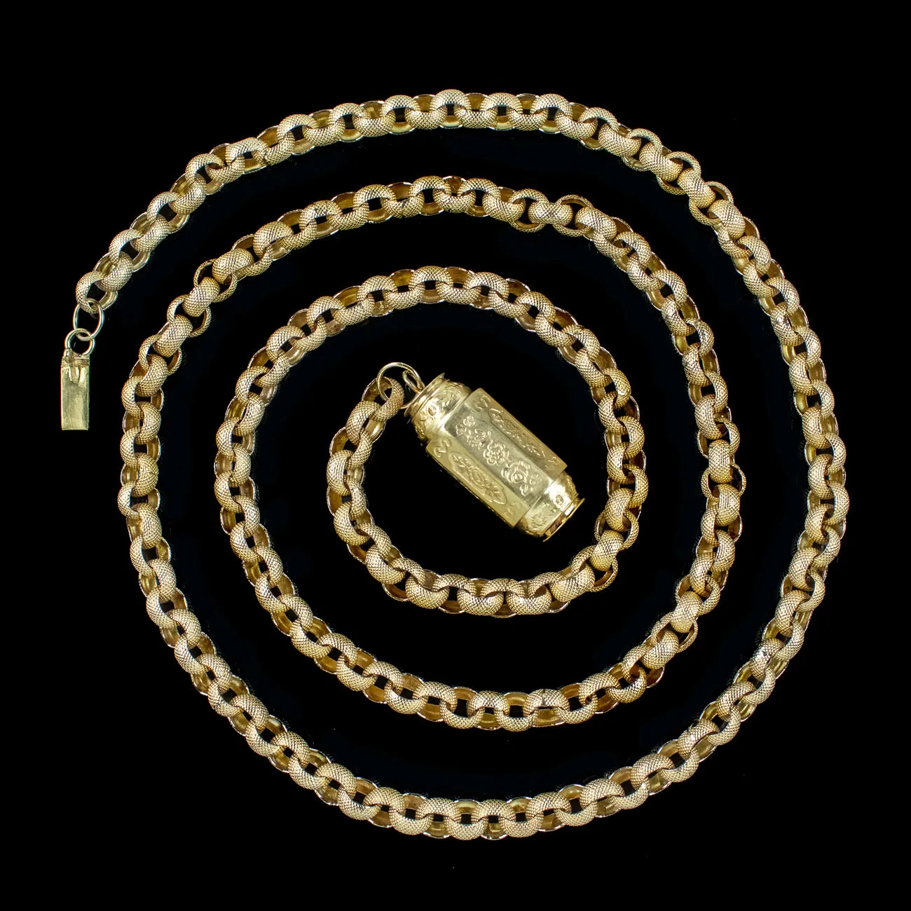 Antique Georgian Guard Chain Pinchbeck 18ct Gold