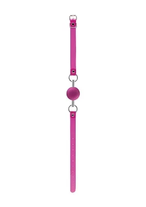 Bad Romance Translucent Mouth Gag with Metal Tube - Pink