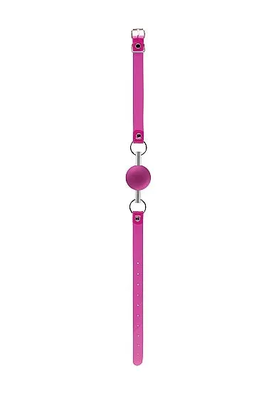Bad Romance Translucent Mouth Gag with Metal Tube - Pink