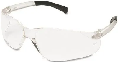 Bearkat Safety Glasses Wraparound Black Frame/Clear Lens