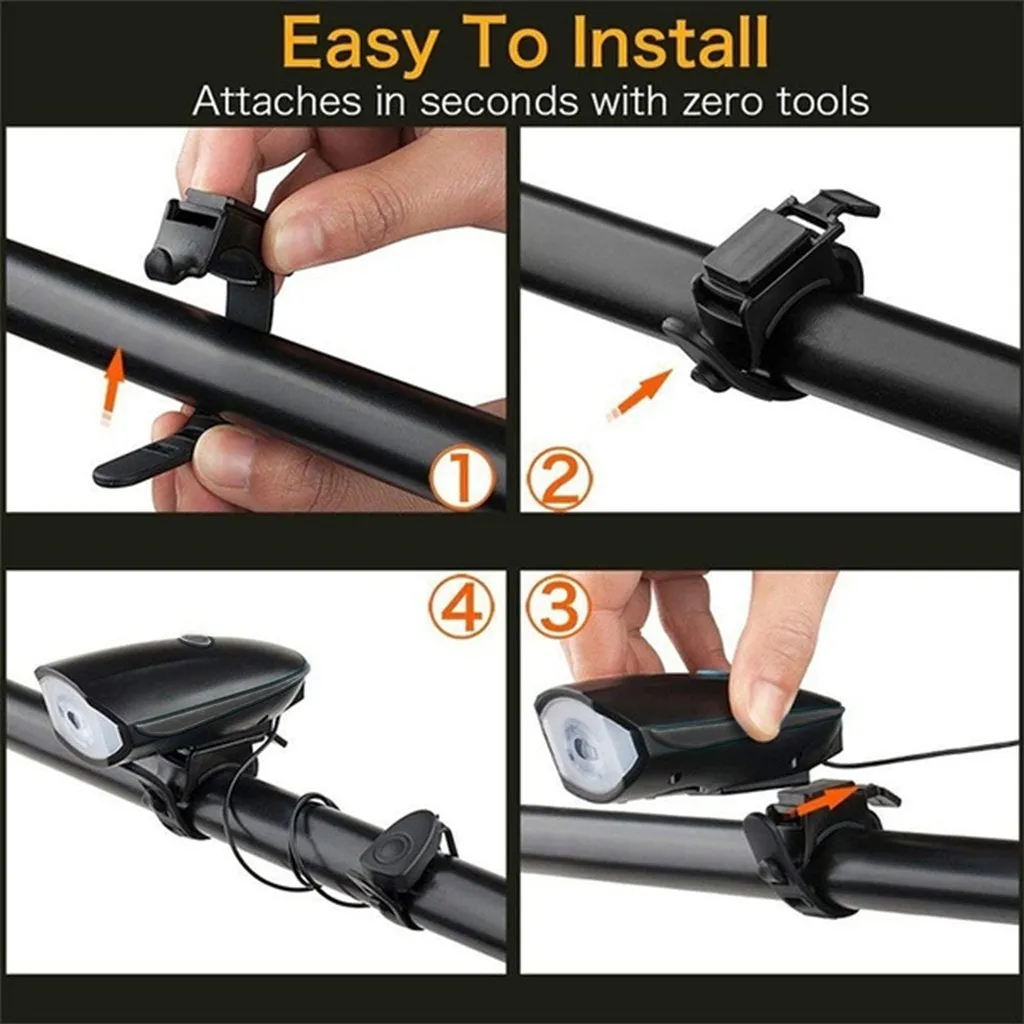 Bicycle Horn with LED Light Work On Battery - H02210