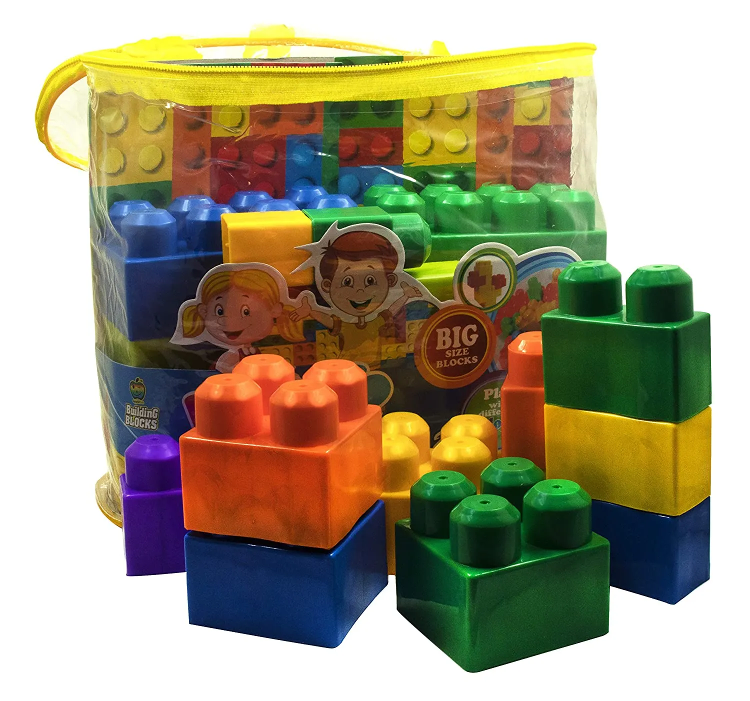 Big Builders Blocks & Puzzles Set-2 |Building Toys for Toddlers (20 Pieces) - H01441