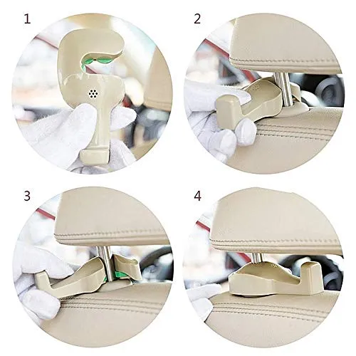 Car Seat Hook -2 Pcs Set (Random Colors) - H00064