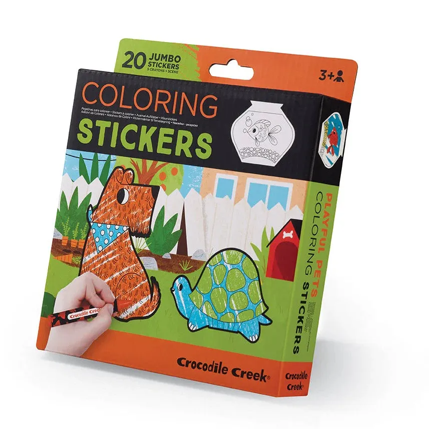 Crocodile Creek Coloring Stickers | Playful Pets
