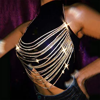 Crystal Rhinestone Multilayer Tank Tops