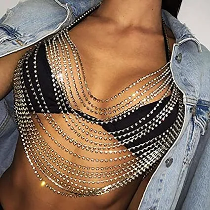 Crystal Rhinestone Multilayer Tank Tops