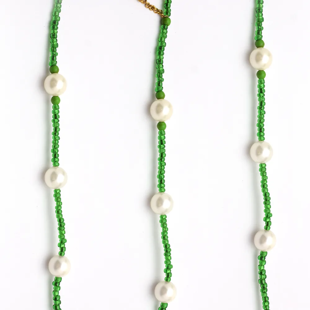 Dangly Green Pearl Belly Chain