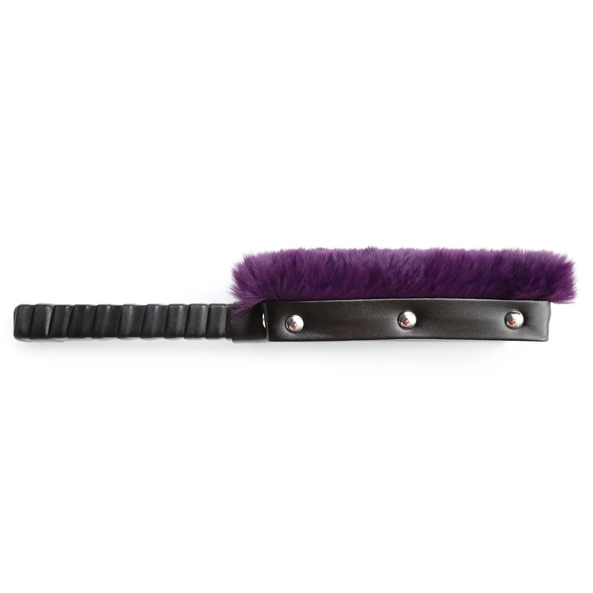 Double Sided Fluffy Bondage Paddle with a Faux Leather Base