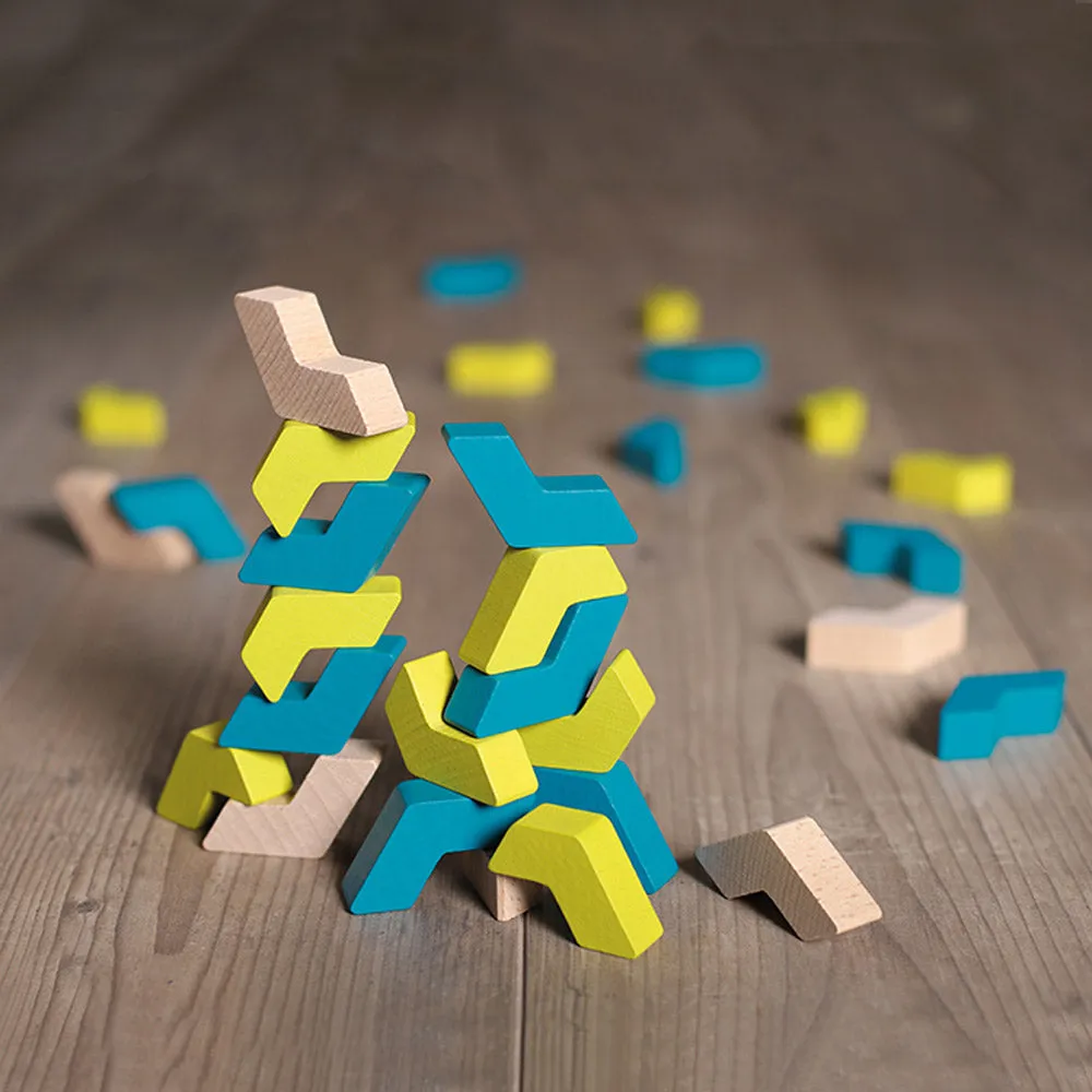Erzi Stacking FlickFlack GeoBlocks Building Set