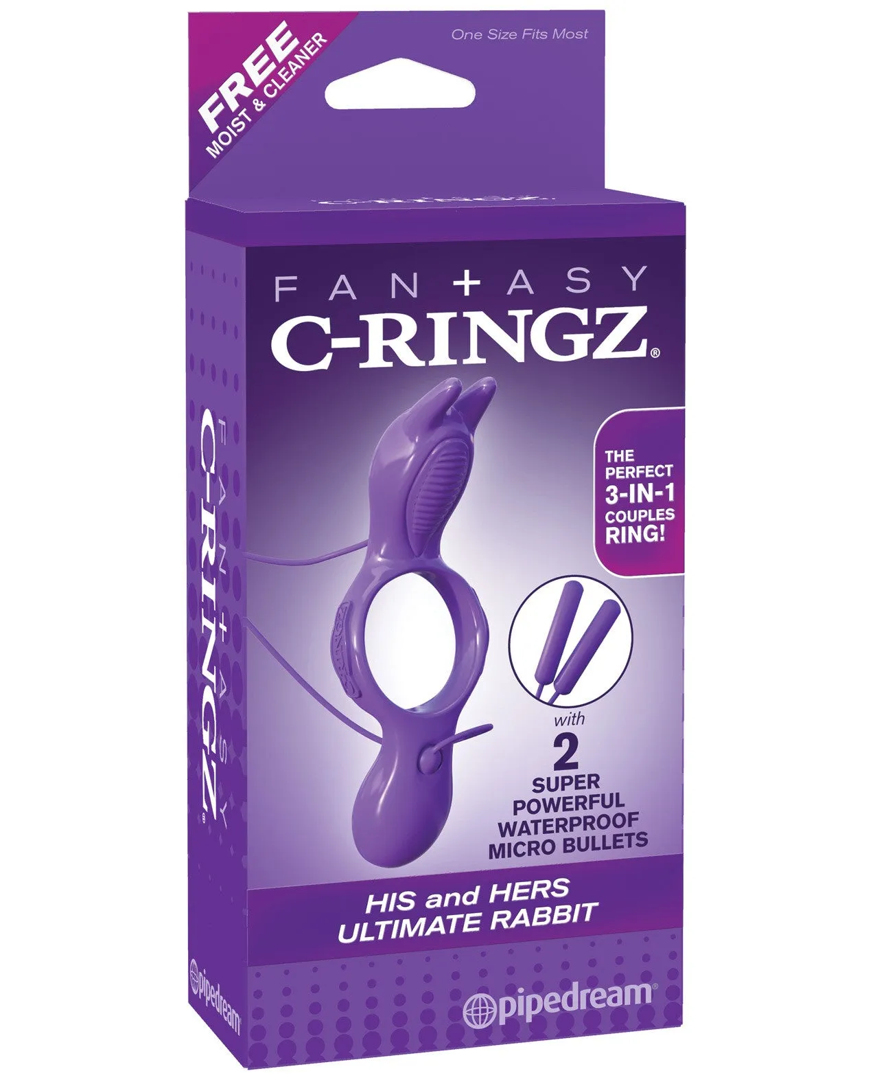 Fantasy C-Ringz His & Hers Ultimate Rabbit w/Remote - Purple