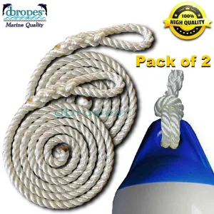 Fender Whips 100% Nylon Rope 1/2' X 6' - Pack of 2