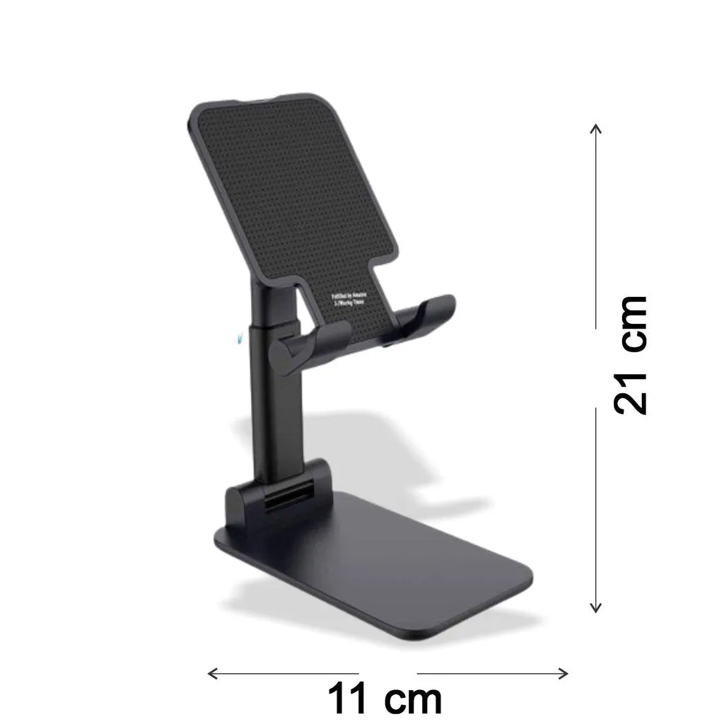 Foldable Mobile Stand with Angle Adjustable Desktop Table Mobile Holder - H02604