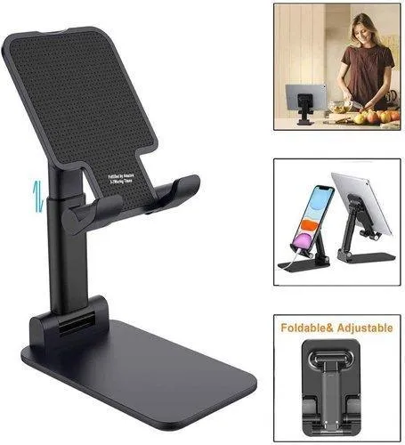 Foldable Mobile Stand with Angle Adjustable Desktop Table Mobile Holder - H02604