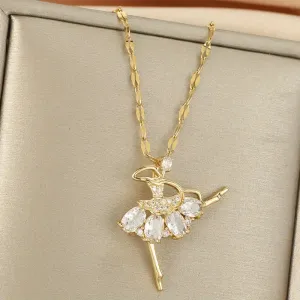 GB Gold Dancer Zircon Necklace