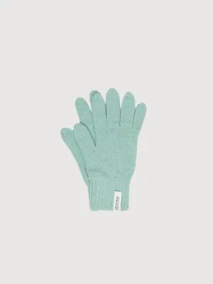 Gloves Anita Mint In Regenerated Cashmere | Rifò
