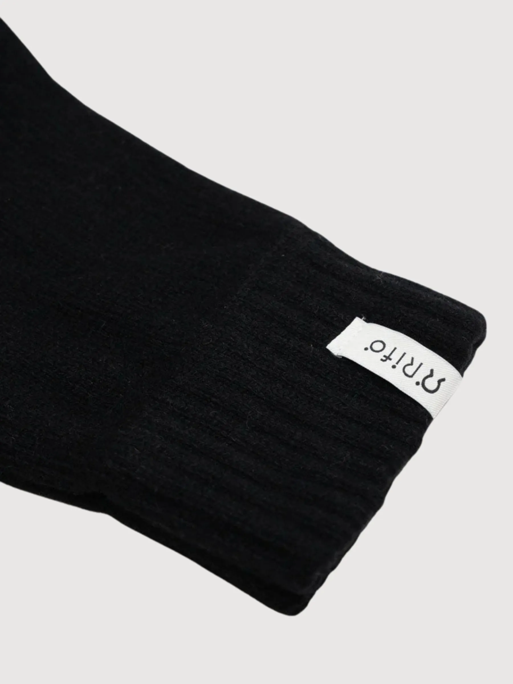 Gloves Pierpaolo Black Man in recycled cashmere | Rifò