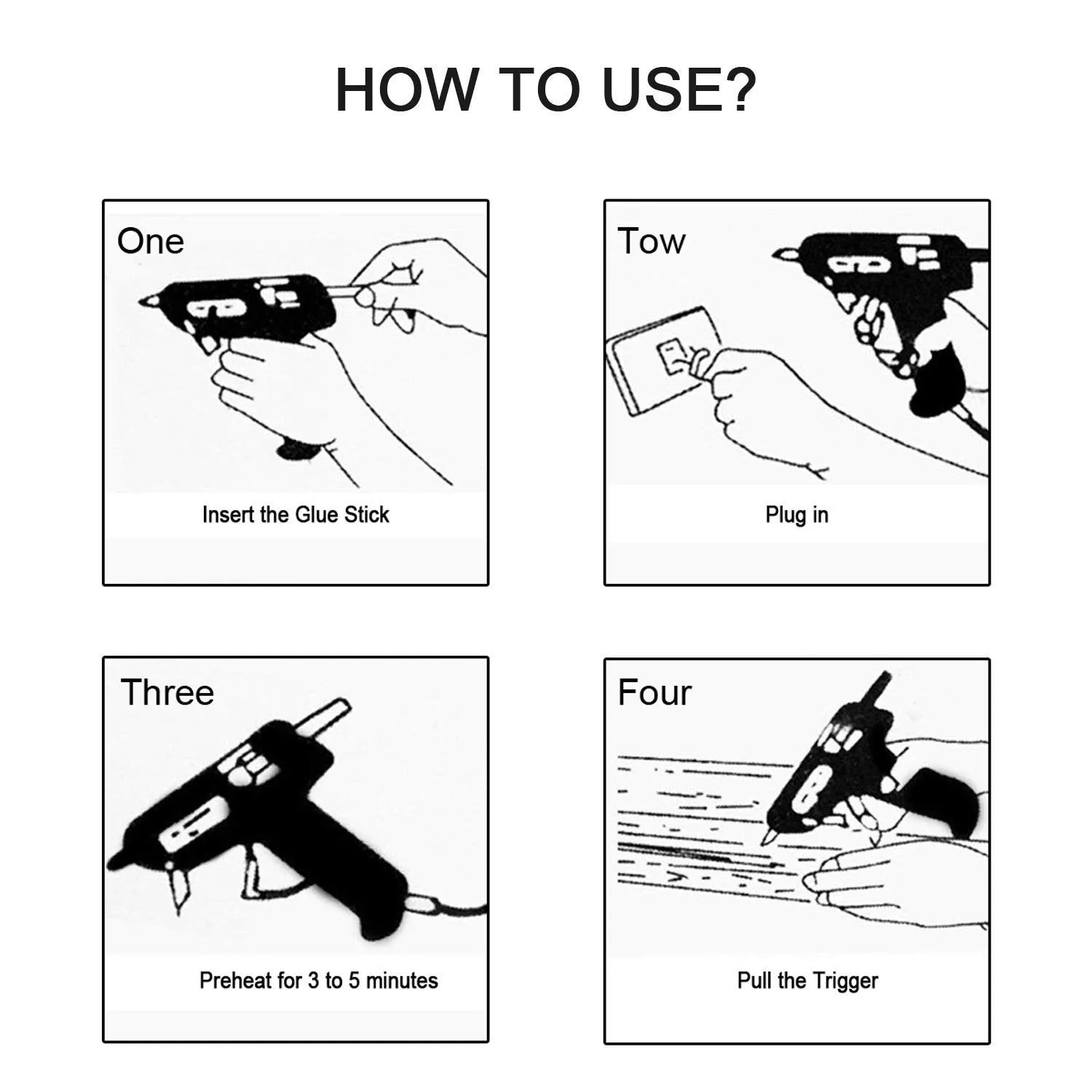 Glue Gun (40 watt) With 5 Glue Sticks - H00464